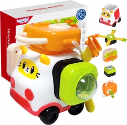 Woopie baby montessori bouwset auto poes 4-in-1