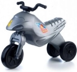 Driewieler loopfiets Super Bike, zilver, 44 cm