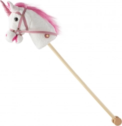 Hobby horse eenhoorn met geluid en wieltjes Baby Mix, wit