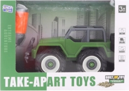 Schroefbare plastic jeep voor kinderen