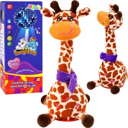 Interactieve pluchen giraffe die danst, zingt en geluiden herhaalt, 30 cm