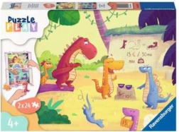 Ravensburger Puzzel en spel: Dinosaurussen 2x24 stukjes