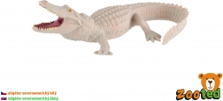 Plastic figuur van een witte alligator 15 cm