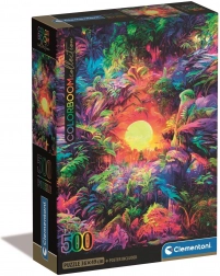 Puzzle 500 Compact – psychedelische dageraad in de jungle