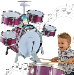 WOOPIE kinderd drumstel met 5 drums en een bekken
