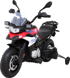 Elektrische kindermotor BMW F850 GS, rood, EVA-wielen, LED-verlichting, langzame start