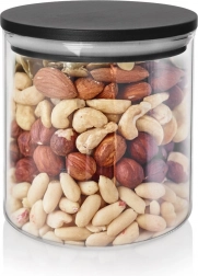 Glazen voorraadpot voor droge voedingsmiddelen met deksel en afdichting 450 ml