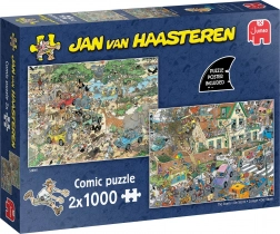 JUMBO puzzel Safari en Storm 2x1000 stukjes
