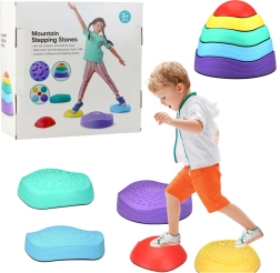 Gekleurde balansstenen voor kinderen, 5 stuks