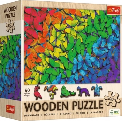 Houten puzzel TREFL Regenboogvlinders 501 stukjes
