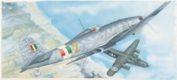 Plastic modelvliegtuig Fiat G.55 1:48