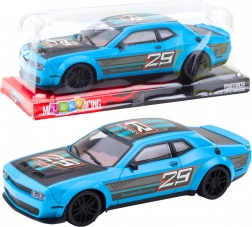 Sportauto met achterwielaandrijving blauw