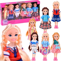 Mini-poppen voor het poppenhuis – set van 6 stuks, 14 cm