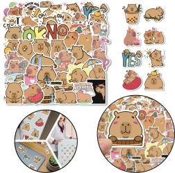 Set capibara-stickers materiaal PET 6 vellen 120 stuks