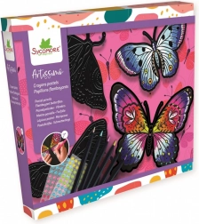 Artissimo kleurrijke vlinders – creatieve set met kleurpotloden en steentjes