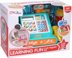Kinderkassa met rekenmachine en accessoires