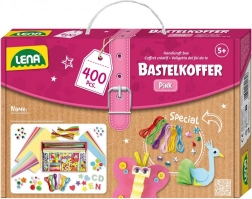 Creatieve koffer voor kleine klusjes, roze