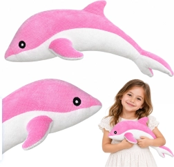 Pluche mascotte roze dolfijn 70 cm