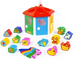 Vormenstoof huisje met diertjes