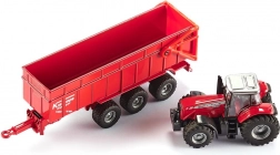 Modeltractor MASSEY FERGUSON met aanhanger SIKU 1:87