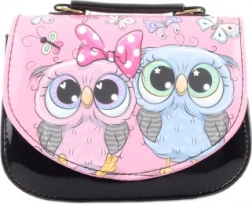 Kinderhandtas met uiltjes, zwart