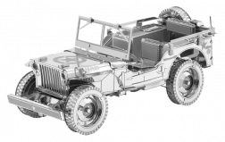 3D metalen puzzel Jeep Willys MB Overland ICONX