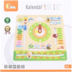 VIGA educatieve houten kalender voor kinderen – Tsjechisch