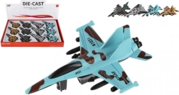 Metalen-kunststof straaljager met terugtrekmechanisme 14 cm – 4 kleuren