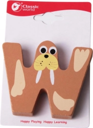 Houten letter W van Classic World