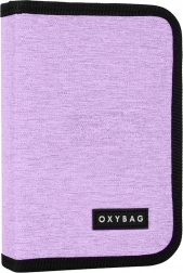 School etui Unicolor paars, eenlaags met twee kleppen