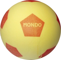 Mondo zachte schuimrubberen voetbal geel 20 cm
