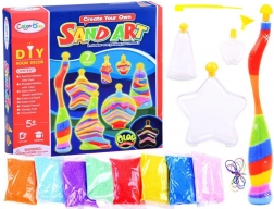 Creatieve set zandtekeningen in flesjes en hangers