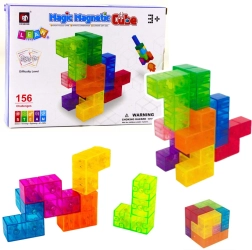 Magnetische blokken Magic Magnetic Cubes – logische puzzel met uitdagingen, 9 delen