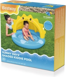 Opblaasbaar kinderzwembad met zonnedak ZONNETJE 101 × 97 cm