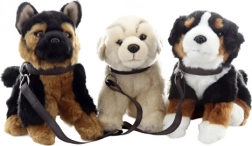 Pluchen puppy met riem 16 cm eco-friendly