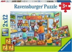 puzzel 2×12 stukjes in de supermarkt