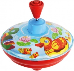 Metalen tol met eendjes 13 cm