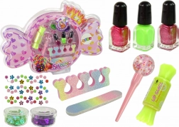 Set voor nageldecoratie en make-up in de vorm van een snoepje