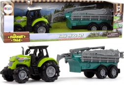 Kinder groene tractor met sproeier met geluiden