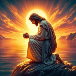 Diamond painting Biddende Jezus 30 × 40 cm