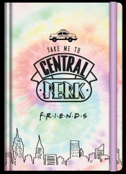 Gelijnd notitieboek A5 VRIENDEN tie-dye, harde kaft