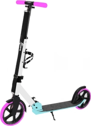 Opvouwbare step wit‑roze‑blauw met draagriem