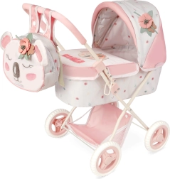 Opvouwbare poppenwagen met koala-rugzak 60 cm