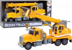 Gele vrachtkraan met wrijvingsaandrijving en licht- en geluidseffecten