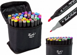 Set van 48 dubbelzijdige alcoholmarkers met etui