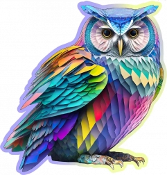 Houten puzzel moderne uil 150 stukjes