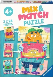 Ravensburger Puzzle Mix & Match: Grappige Monsters 3x24 stukken
