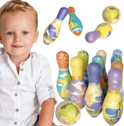Zachte kinderbowling met dinosaurussen Woopie - 12 stuks