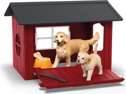 Hondenhok met golden retriever Schleich Farm World