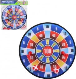 Zachte dartbord met pijlen en ballen 36 cm